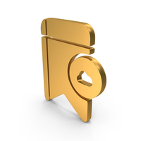 Gold Bookmark Cloud Icon PNG & PSD Images