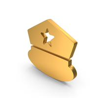 Gold Officer Hat Icon PNG & PSD Images