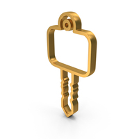 Out Line Keys For Doors Icon Gold PNG & PSD Images
