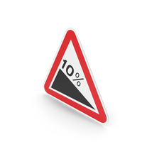 Portuguese Steep Hill Downwards Sign PNG & PSD Images