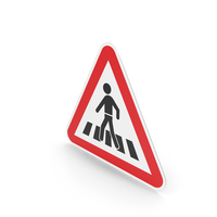 Portuguese Pedestrian Crossing Sign PNG & PSD Images