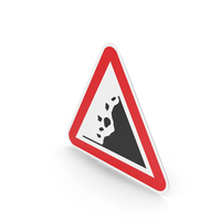 Portuguese Falling Rocks Sign PNG & PSD Images