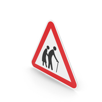 Portuguese Elderly People Crossing Sign PNG & PSD Images