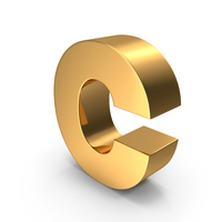 Gold Letter C PNG & PSD Images