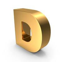 Gold Letter D PNG & PSD Images