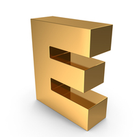 Gold Letter E PNG & PSD Images