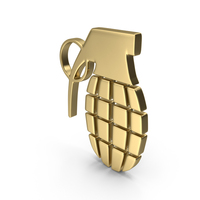 Gold Grenade Symbol PNG & PSD Images