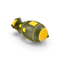 Cartoon Nuke Bomb On Ground PNG & PSD Images