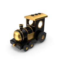 Black And Gold Toy Train PNG & PSD Images