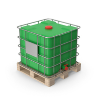 Green Water Tank On Pallet PNG & PSD Images