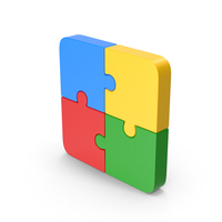 Colorful Four Piece Puzzle PNG & PSD Images