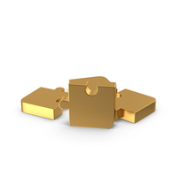 Gold Four Piece Puzzle PNG & PSD Images