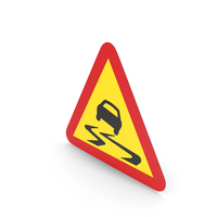 Swedish Slippery Road Sign PNG & PSD Images