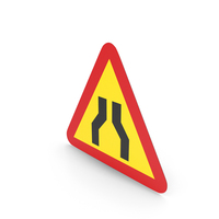 Swedish Road Narrows On Both Sides Sign PNG & PSD Images