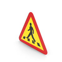 Swedish Pedestrian Crossing Sign PNG & PSD Images