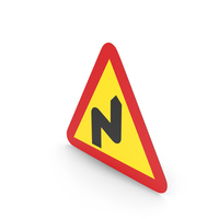 Swedish Dangerous Curves Ahead First To Right Sign PNG & PSD Images
