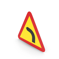 Swedish Dangerous Curve To Left Sign PNG & PSD Images