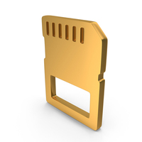 Gold SD Card Icon PNG & PSD Images