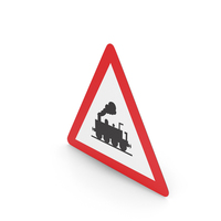 Swiss Railway Level Crossing Without Gate Or Barrier Sign PNG & PSD Images