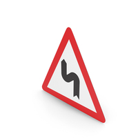 Swiss Double Bend First To Left Sign PNG & PSD Images