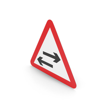 UK Sign Two Way Traffic On Route Crossing Ahead PNG & PSD Images