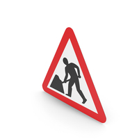 UK Roadworks Sign PNG & PSD Images
