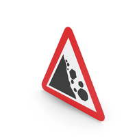 UK Falling Or Fallen Rocks Sign PNG & PSD Images