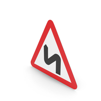 UK Sign Double Bend First To The Left PNG & PSD Images