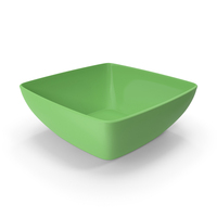 Green Square Plastic Bowl PNG & PSD Images