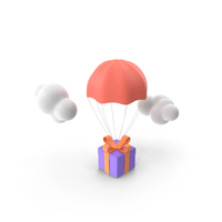 Parachute With Gift PNG & PSD Images