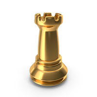 Gold Chess Rook Piece PNG & PSD Images