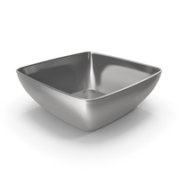 Silver Square Thin Bowl PNG & PSD Images