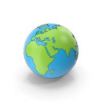 Blue And Green Toon Globe PNG & PSD Images