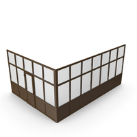Glass Partition Wall Wenge PNG & PSD Images