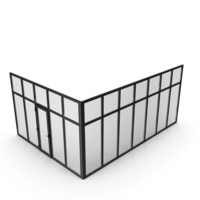 Glass Partition Wall Black PNG & PSD Images