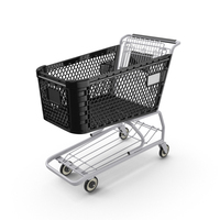 Black Plastic Shopping Cart PNG & PSD Images