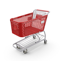Red Plastic Shopping Cart PNG & PSD Images