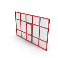 Glass Partition Wall Red PNG & PSD Images