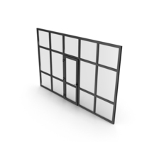 Glass Partition Wall Black PNG & PSD Images