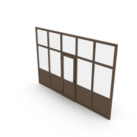 Wenge Glass Partition Wall PNG & PSD Images