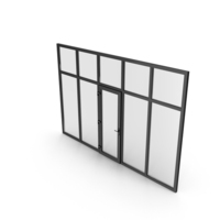 Glass Partition Wall Black PNG & PSD Images