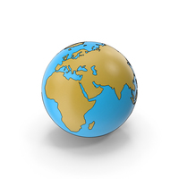 Blue And Orange Toon Globe PNG & PSD Images
