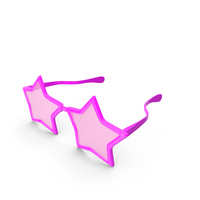 Pink Party Giant Star Sunglasses PNG & PSD Images