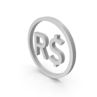 White Brazilian Real Icon PNG & PSD Images