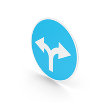 Estonian Sign Turn Left or Right PNG & PSD Images