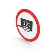 Estonian No Vehicles With Trailers Over 20 Tons Sign PNG & PSD Images