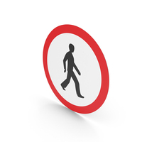 Estonian Sign No Pedestrians PNG & PSD Images
