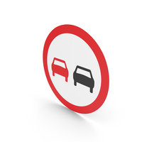 Estonian No Overtaking Sign PNG & PSD Images