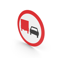 Estonian Sign No Overtaking By Lorries PNG & PSD Images