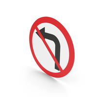 Estonian Sign No Left Turn PNG & PSD Images